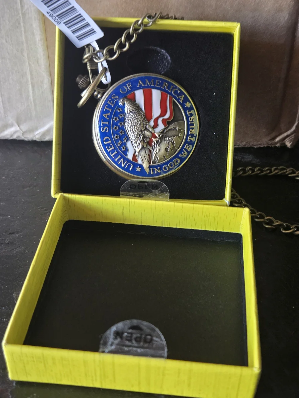 INVICTA 49008 Patriotic Eagle Pocket Watch - Blue and Red